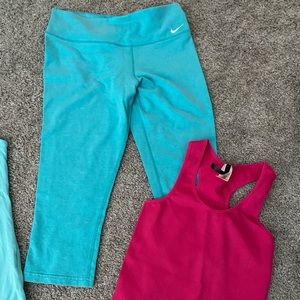 4 pcs Workout Clothes Bundle - Random - Nike Tank - Nike Capris